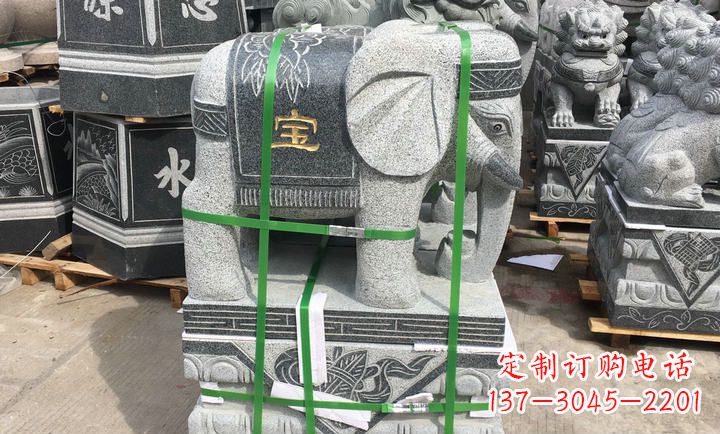 徐州大理石大象门口石雕
