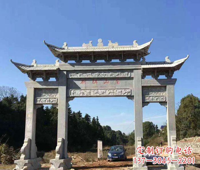 徐州精美石雕牌坊雕塑