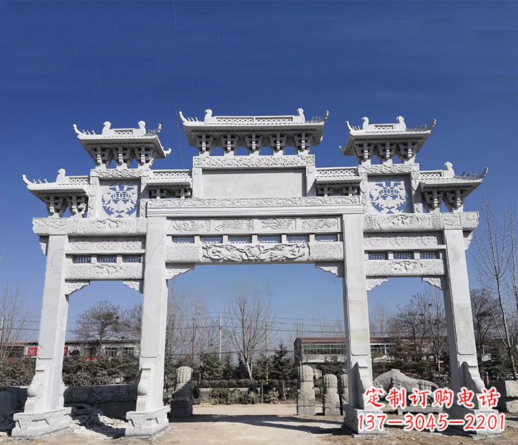 徐州特色大理石牌坊石雕