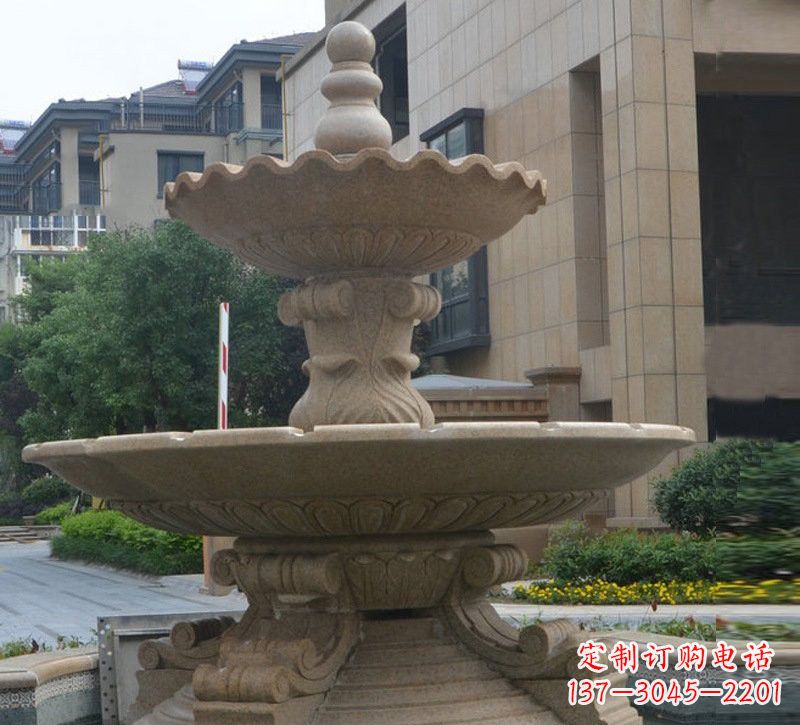 徐州简约双层大理石喷泉雕塑