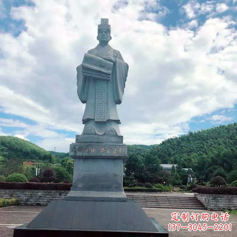 徐州大型蔡伦石雕像-景区广场历史文化名人雕塑