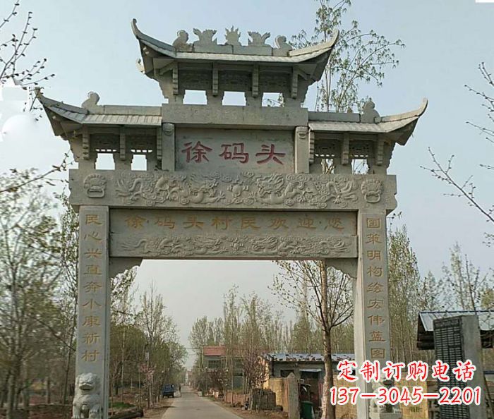 徐州精美纯手工大理石牌坊雕塑