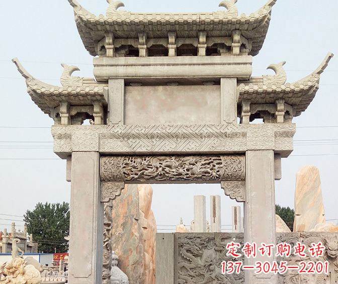 徐州特色大理石牌坊石雕