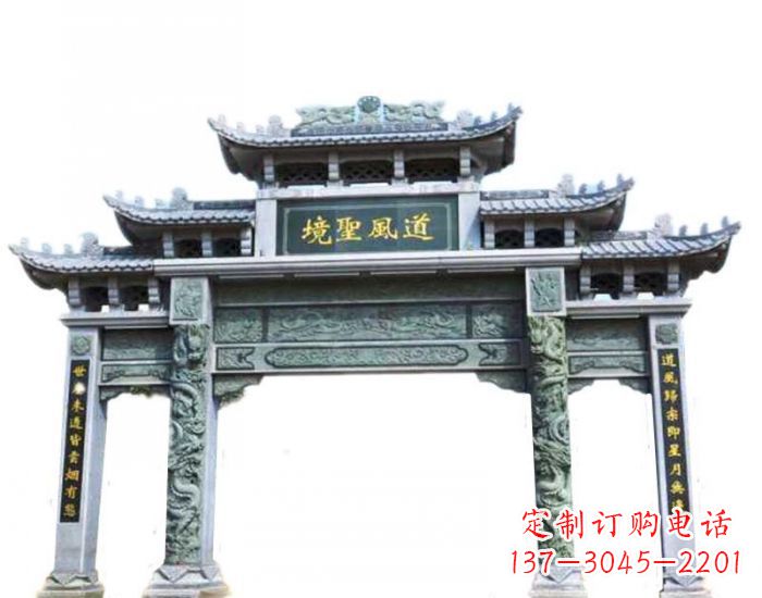 徐州精美石雕牌坊雕塑,为贵客营造至尊荣耀