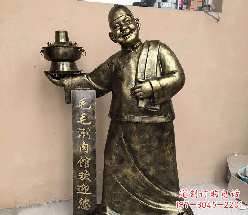 徐州店小二铜雕——精致细腻的艺术之美