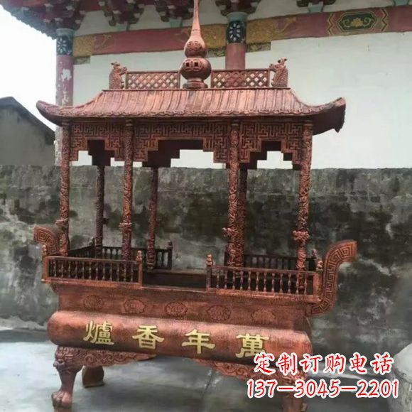 徐州雕刻蝙蝠铜香炉