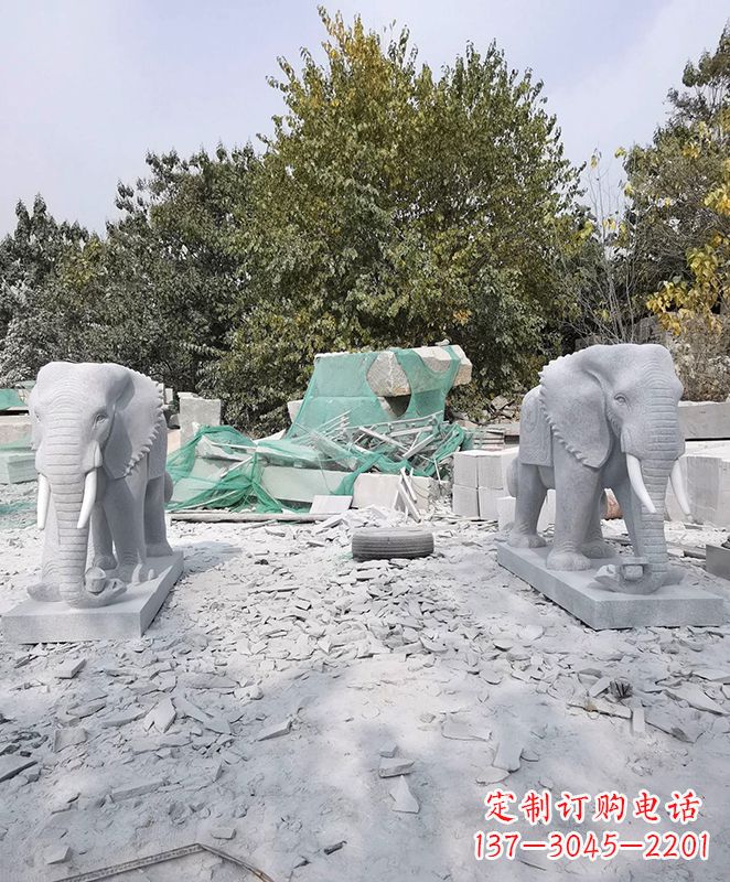 徐州优雅精美大象石雕