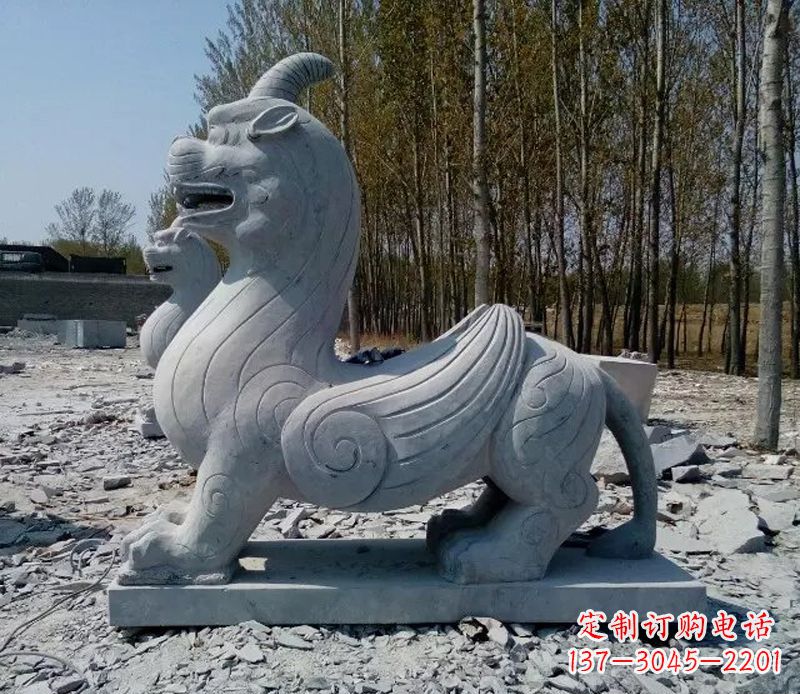 徐州独角兽雕塑,神兽石雕带你穿越回古老神话中