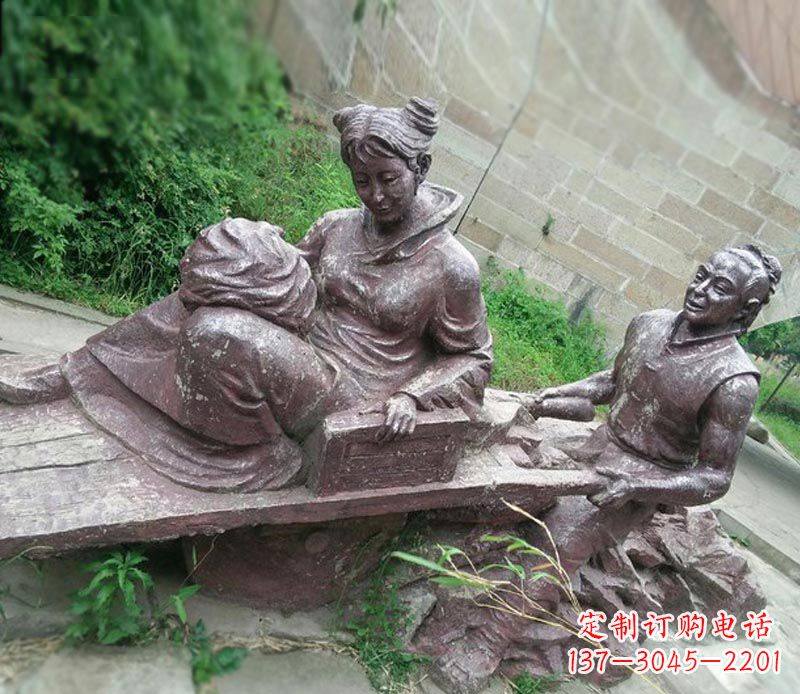 徐州传统风格高雅的独轮车铜雕