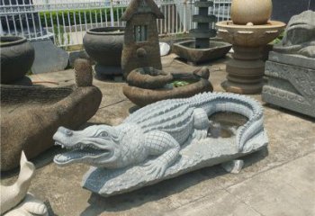 徐州动物雕塑大理石鳄鱼