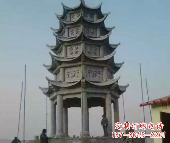 徐州精美绝伦的多层凉亭石雕