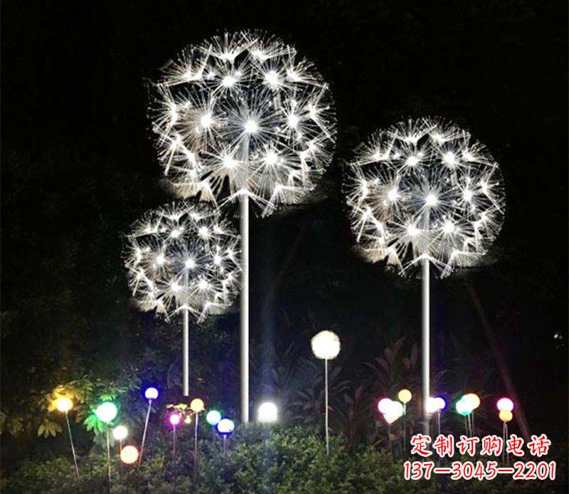 徐州发光不锈钢蒲公英雕塑