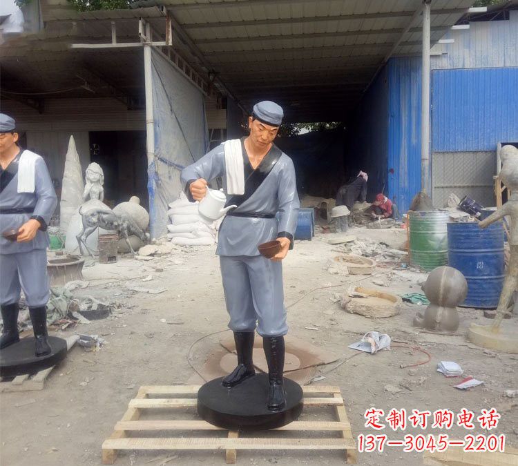 徐州铝合金仿真店小二雕塑