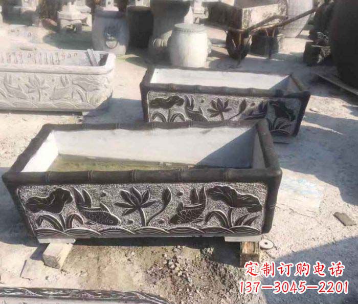 徐州精美仿古石水缸雕塑