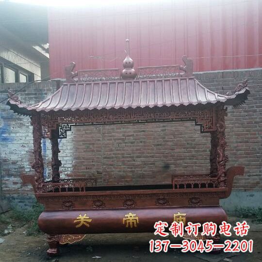 徐州方形香炉铜雕塑,精美香炉雕塑