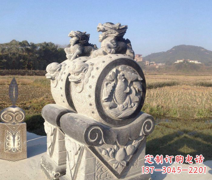 徐州仿古抱鼓石镇宅石门墩 (4)