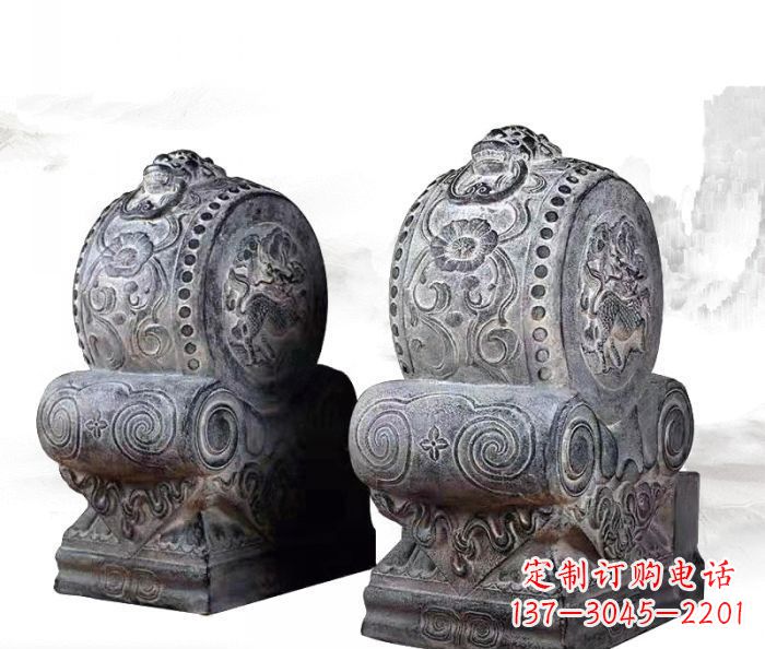 徐州仿古抱鼓石镇宅石门墩 (3)