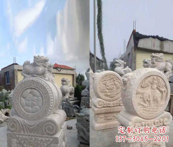徐州仿古抱鼓石镇宅石门墩 (2)