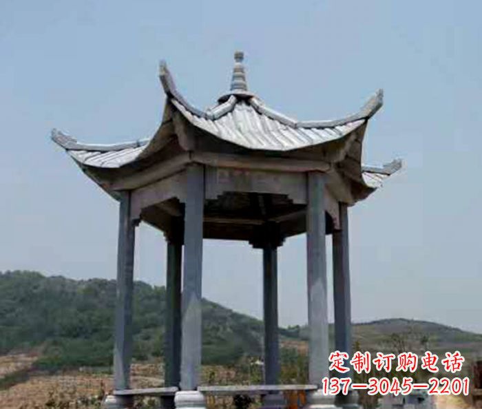 徐州仿古六角凉亭石雕 (5)