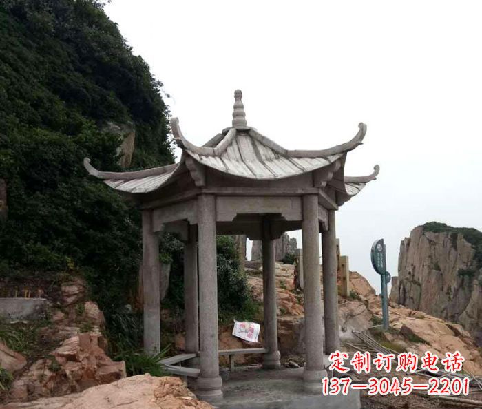 徐州仿古六角凉亭石雕 (7)