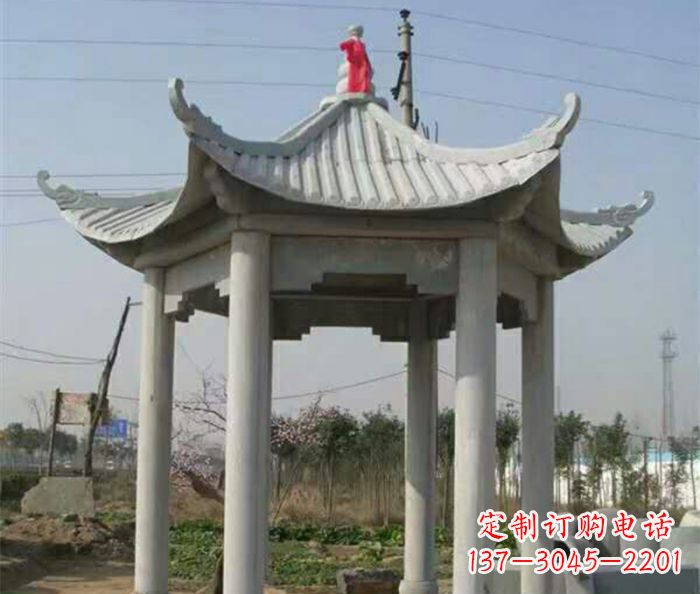 徐州仿古六角凉亭石雕 (9)