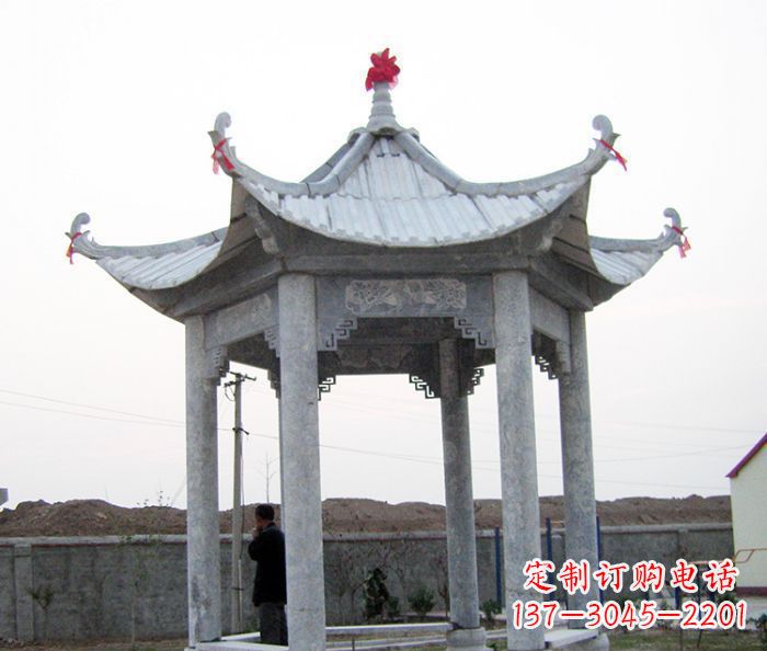 徐州仿古六角石雕凉亭