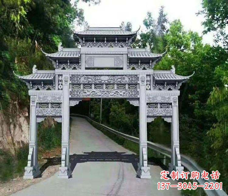 徐州仿古三门牌坊石雕