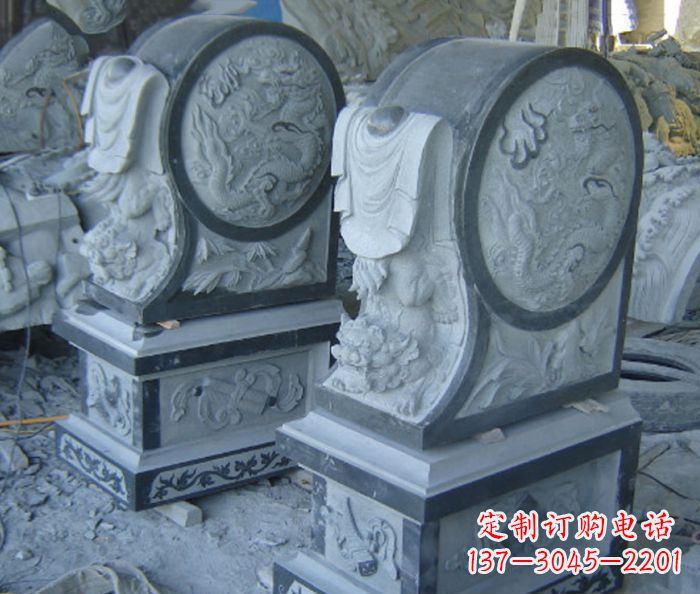 徐州仿古石门墩招财抱鼓石