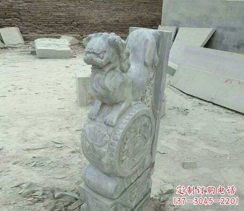 徐州仿古石门墩招财抱鼓石石雕