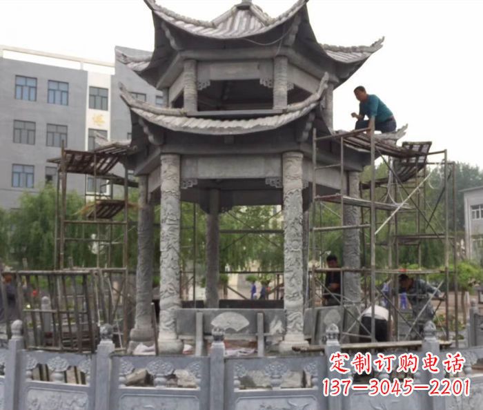 徐州仿古双层石雕凉亭
