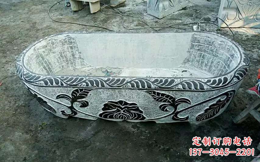 徐州风格独特的仿古石头水缸雕塑