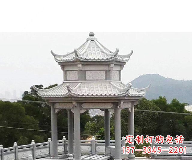 徐州仿古双层石雕凉亭