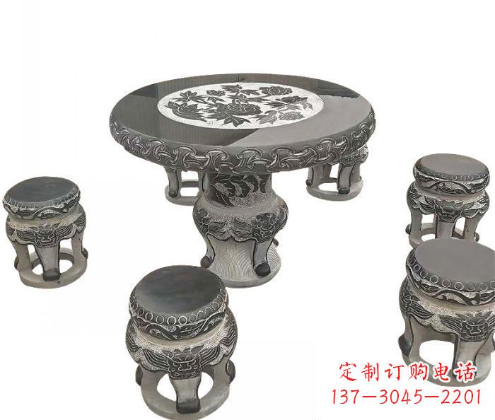 徐州仿古圆形石桌凳