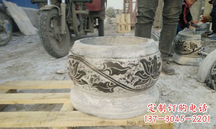 徐州仿古圆形水缸石雕塑