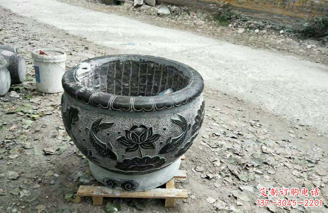 徐州高雅的仿古圆形水缸石雕