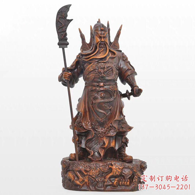 徐州精美关公铜雕像,古朴高雅