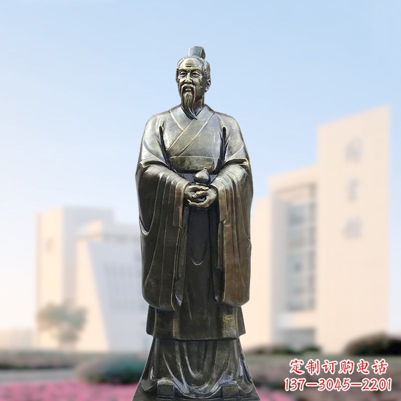 徐州仿铜玻璃钢扁鹊雕塑