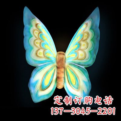 徐州 大号蓝色发光蝴蝶塑像