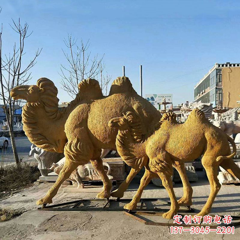 徐州精美玻璃钢骆驼雕塑