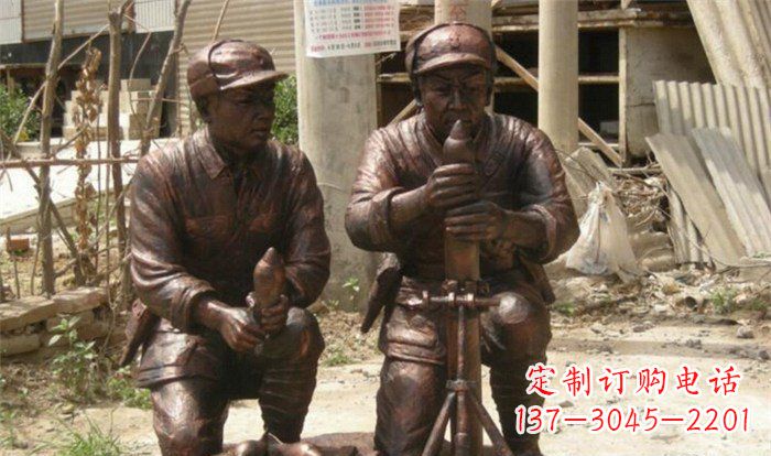 徐州放手榴弹的革命战士铜雕
