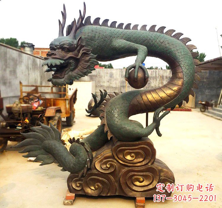 徐州精致铜雕飞龙珠