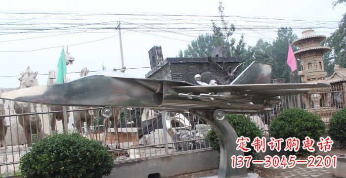 徐州中领雕塑精美不锈钢飞机雕塑