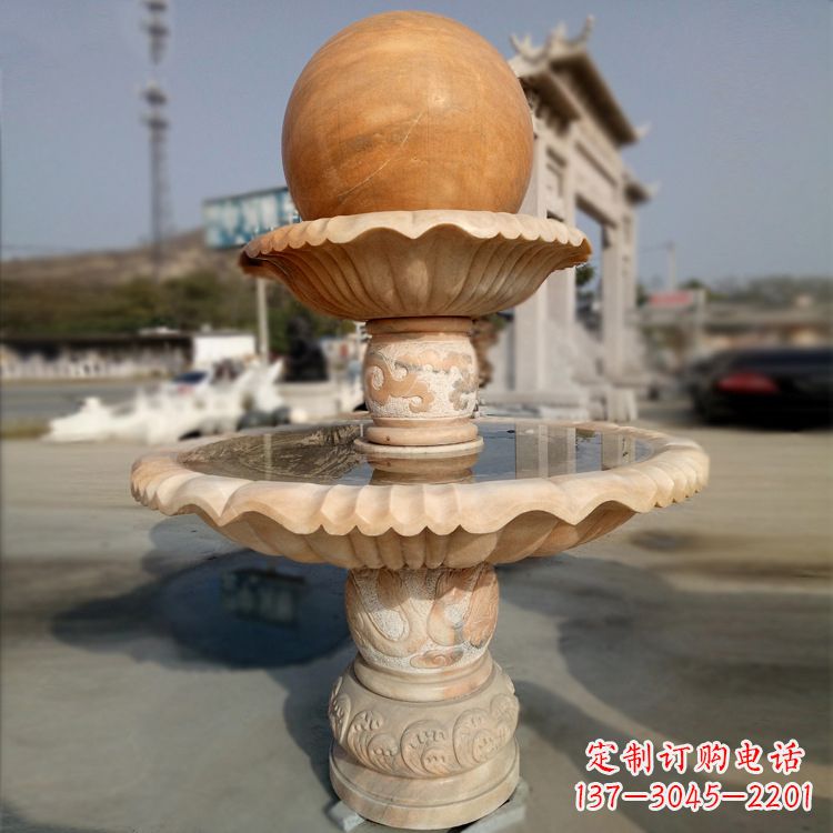 徐州精致的风水球石雕塑