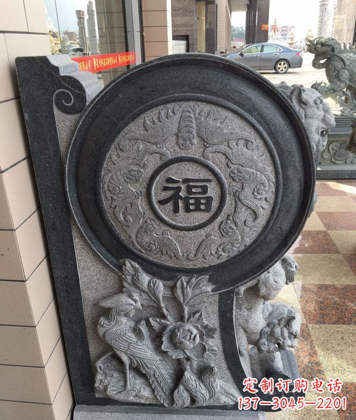 徐州福字抱鼓石招财石门墩