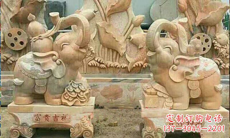 徐州富贵吉祥大象石雕