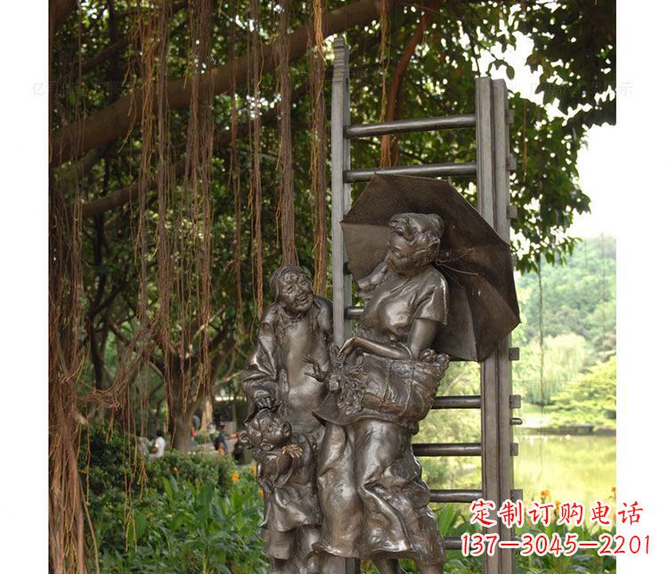 徐州赶集回家的女人铜雕