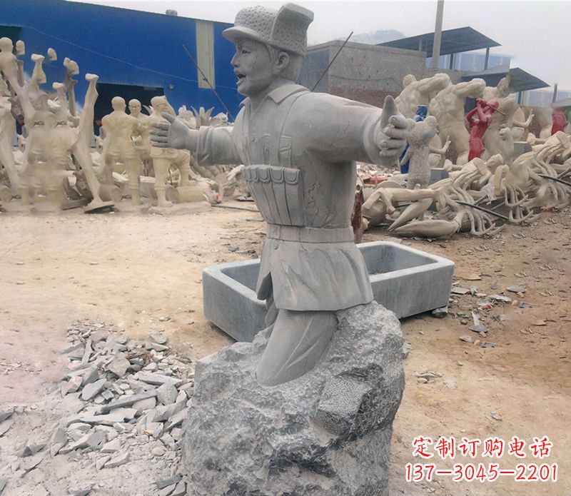 徐州中领雕塑荣誉历史革命先驱黄继光石雕