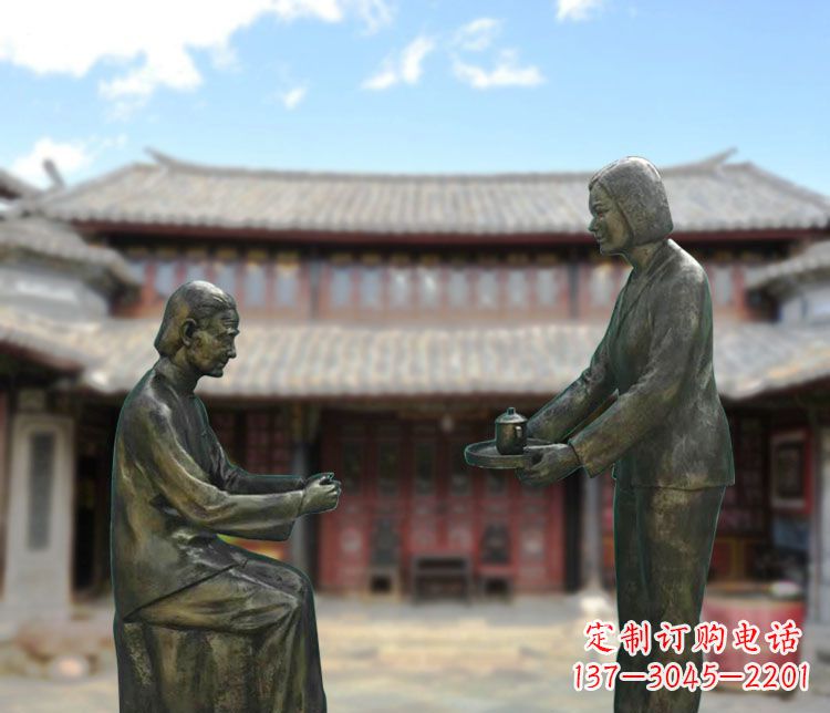 徐州女儿情怀铜雕