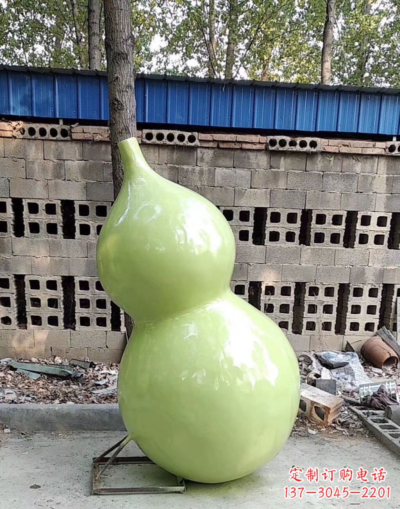 徐州公园装饰休闲雕塑——葫芦仿真玻璃钢雕塑