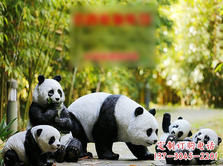 徐州玻璃钢仿真熊猫雕塑